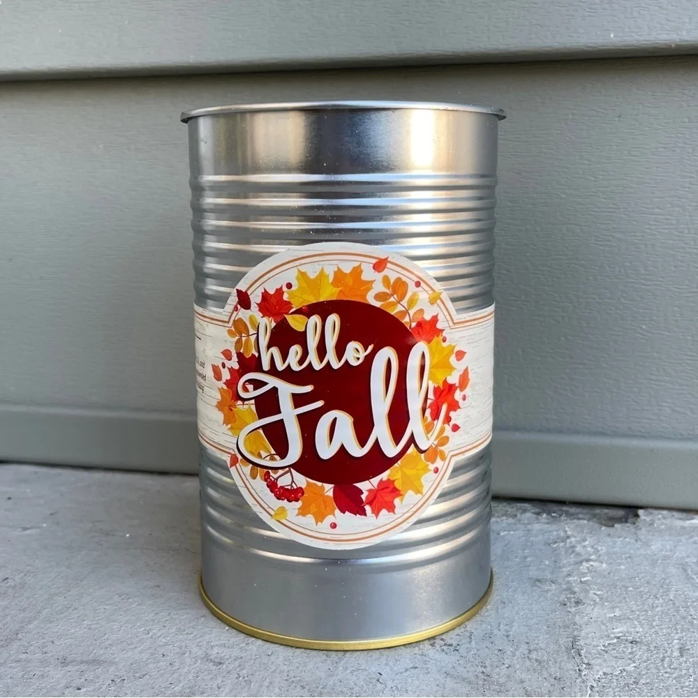Hello Fall Tin Can by Kendall Farms